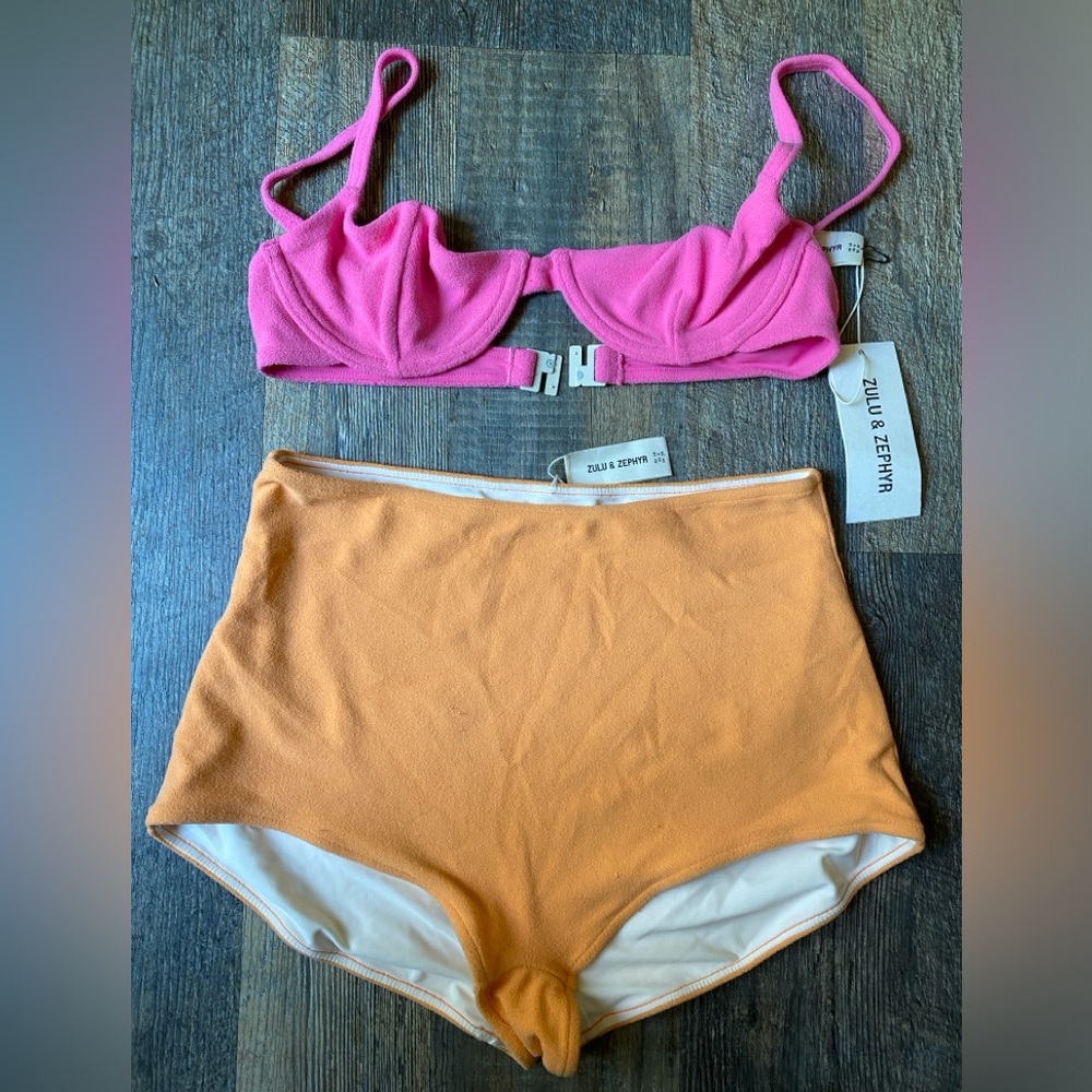 Zulu & Zephyr NEW w/ tags Rockmelon Terry Cloth Bikini